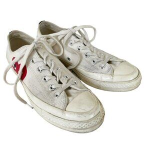 Converse X Comme de Garcons Play Off-White Half Heart Chuck 70 Lo Women's Sz 8